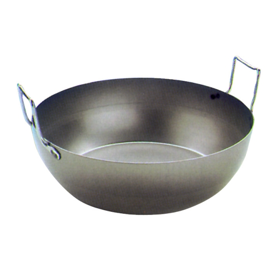 Bassine à friture bombée sans panier Acier