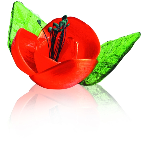 24 Coquelicots sucre tiré + 48 feuilles