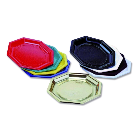 Assiette octogonale plastique 