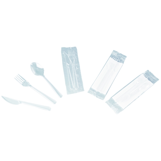 Pochette de couverts cristal - 250 unités 