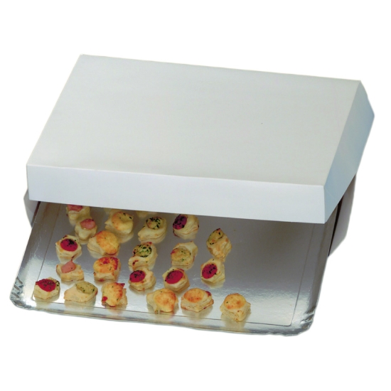 Boite carton blanc pour Plateau traiteur