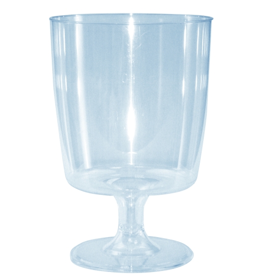 Verre  à pied plastique cristal - 24 unités 