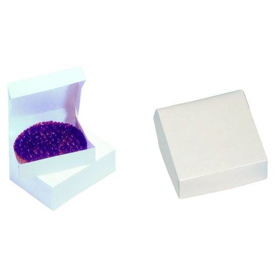 Boite patissière carrée blanche: Boite à Entremet