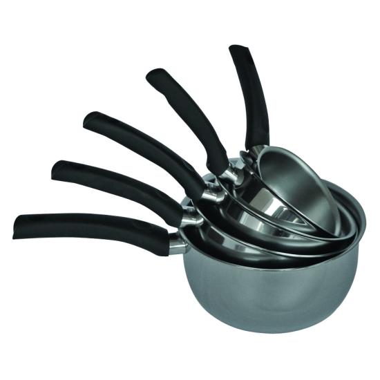 Série de 5 casseroles inox queue fixe