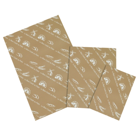 Mousseline kraft brun imprimée - rame de 10 kg