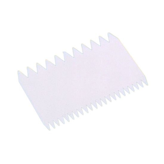 Peigne décor plastique rectangle - 11 x 7.5 cm