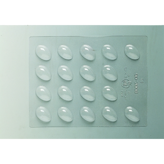 Plaque Pâques PM - 18 demi-coquilles unies