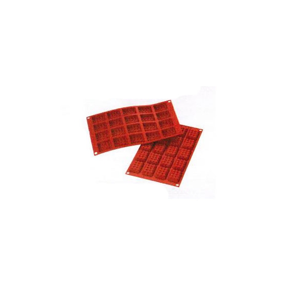 SF147 - Moules flexibles "Silicon Flex": 20 mini gauffres rectangles