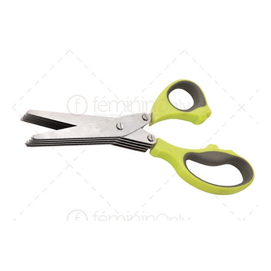 Ciseaux inox multi- lames à herbes - 22 cm 