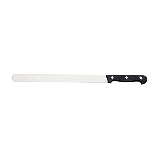 Couteau à jambon lame étroite alvéolée acier inoxidable -  plusieurs dimensions