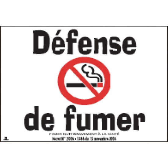 Pancarte "Défense de fumer"