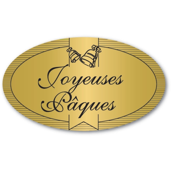 Etiquettes adhésives Joyeuses Pâques - Boite distributrice de 500 étiquettes adhésives 