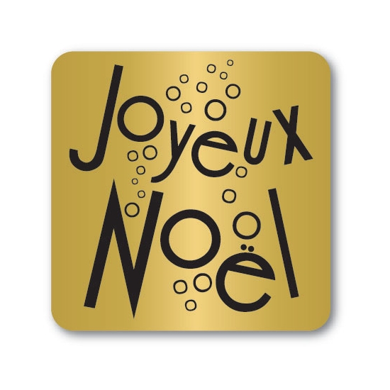 Etiquettes adhésives Joyeux Noel 2 - Boite distributrice de 500 étiquettes adhésives 