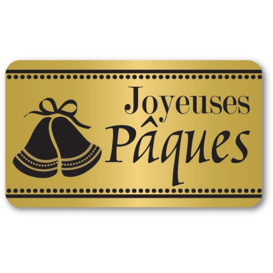 Etiquettes adhésives Joyeuses Pâques 2 - Boite distributrice de 500 étiquettes adhésives 
