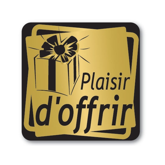 Etiquettes adhésives Plaisir d'offrir 2 - Boite distributrice de 500 étiquettes adhésives