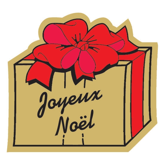 Etiquettes adhésives Joyeux Noel 3 - Boite distributrice de 500 étiquettes adhésives