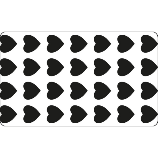 Grille plastique pochoir à Biscuit motif coeur- 60*40cm
