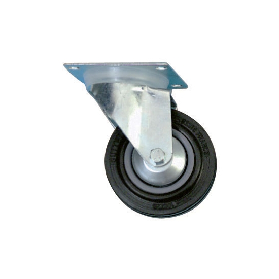 Roulette pivotante caoutchouc