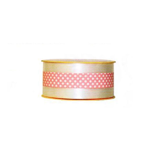 Ruban Charlotte pois rose