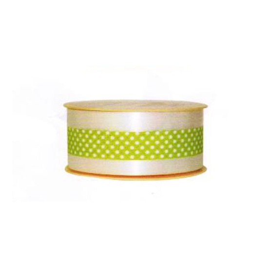 Ruban Charlotte pois vert