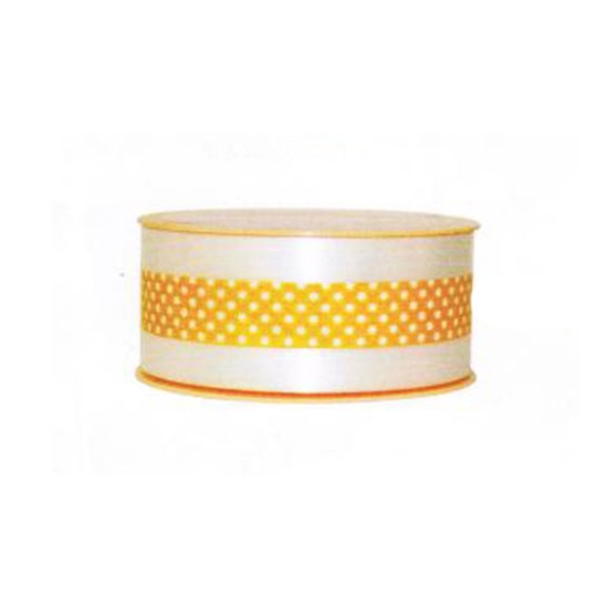 Ruban Charlotte pois jaune