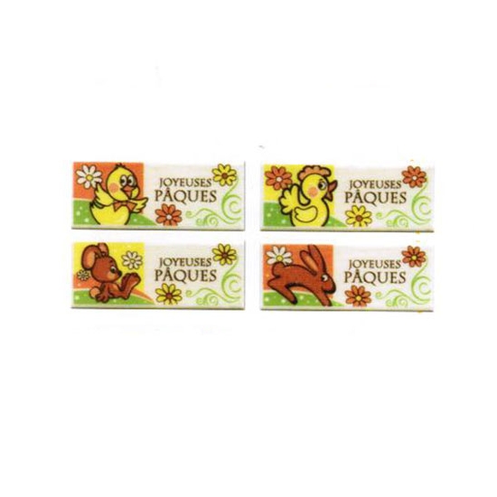 Rectangle masse de sucre "Joyeuses Pâques"