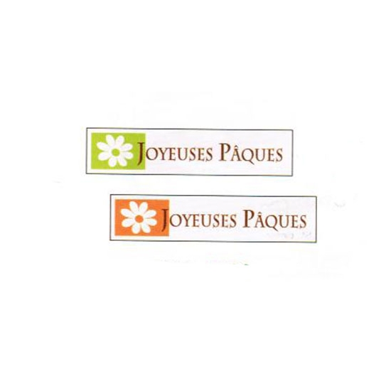 Rectangle masse de sucre "Joyeuses Pâques"-