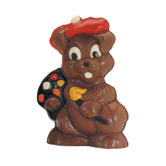 Moule polycarbonate 103 - Lapin de pâques peintre