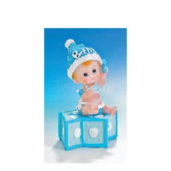 Bébé sur cubes - 9 cm  