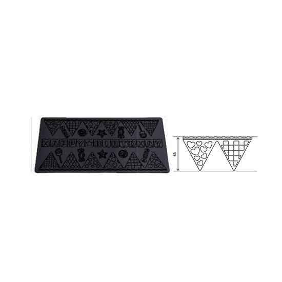 Plaque silicone dentelle hauteur 65 mm