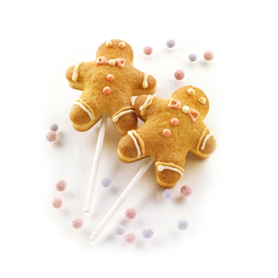 Moules sucettes en silicone bonhomme