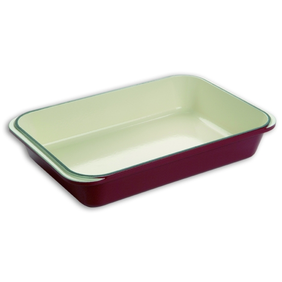 Plat à rôtir - Rouge rectangulaire