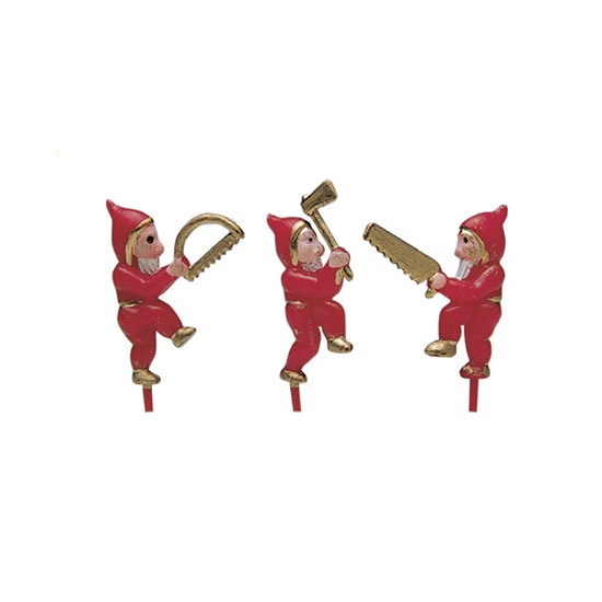 Lutins rouges décorés