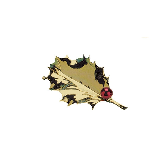 Feuille de houx dorée