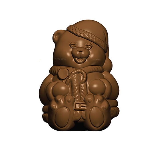 Moule polycarbonate pour chocolat 29 - Ourson de Noël