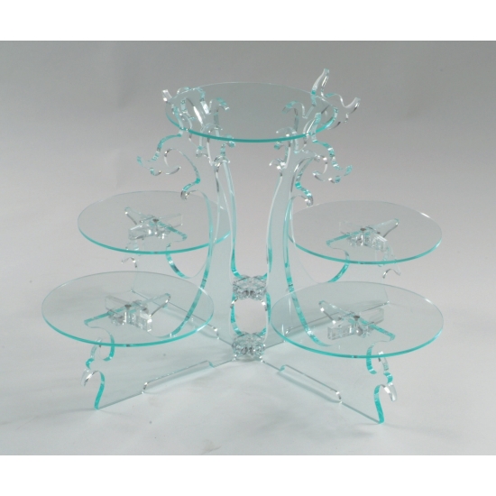 Présentoir cristal 5 plateaux