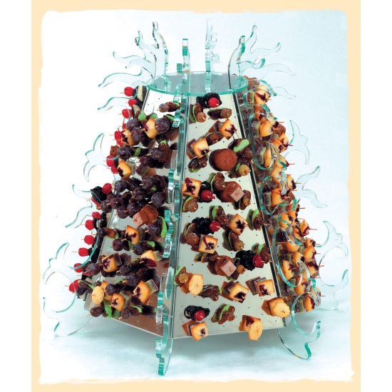 Présentoir cristal "pique brochettes"