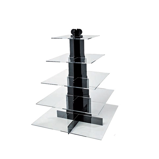 Présentoir plastique plateaux carrés -