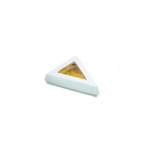 Boîtes pâtissières triangulaires blanches
