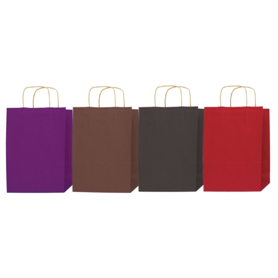 Sac cabas papier kraft couleur - P/50