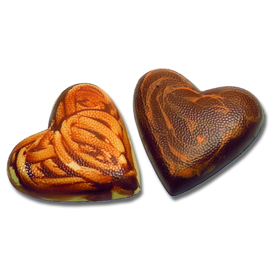 Demi - coeur - Moule simple en plastique Makrolon