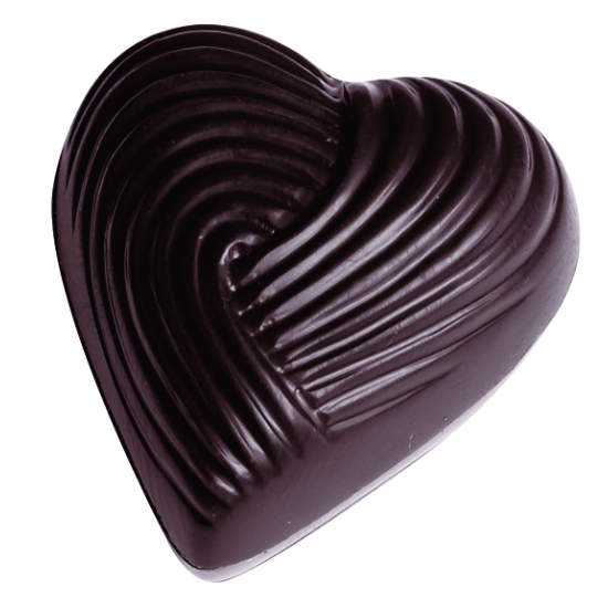 Bonbons coeur strié  - 21 empreintes - 8.6  g 