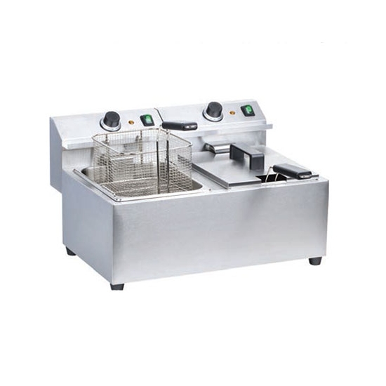 Friteuse électrique 2 X 8L sans robinet de vidange