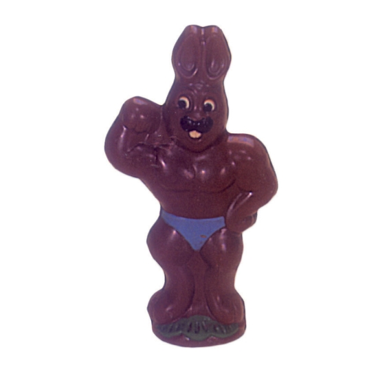 Moule polycarbonate 102 - Lapin de pâque musclé