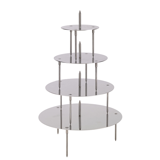 Ossature inox 4 plateaux pour Wedding Cake 