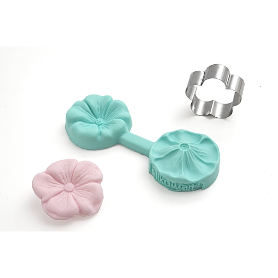Empreinte silicone  - Fleur 5 pétales  (modèle 2)