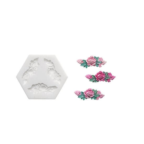 Empreinte silicone  - Roses