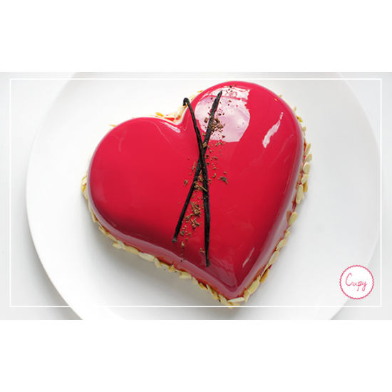 SFT211 - Moule souple en  silicone coeur bombé