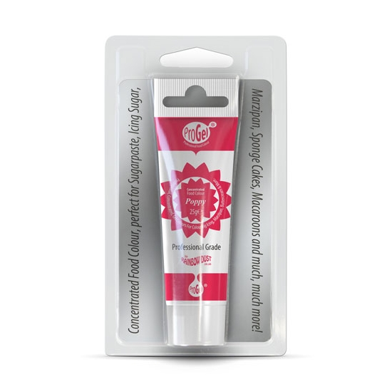 Colorant ProGel concentré 25g - Rouge vif -Poppy- Halal/Casher