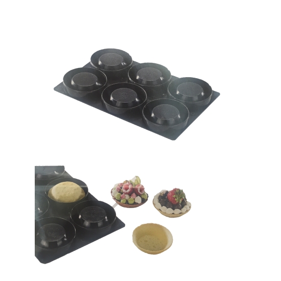 Moules Kali 6 tartelettes rondes unies
